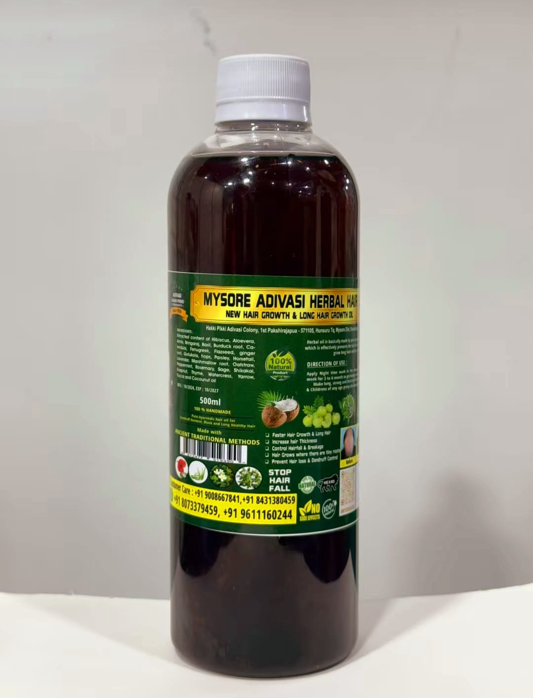 Adivasi Hair Oil 500 ML - for Hair Fall | Strong Hair | Hair Growth